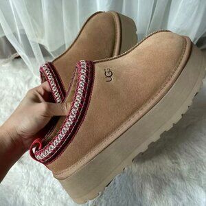 UGG Brown and Red Platform Shoes